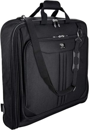 Premium Suit Carry On Garment Bag for Travel & Business Trips With Shoulder Strap
