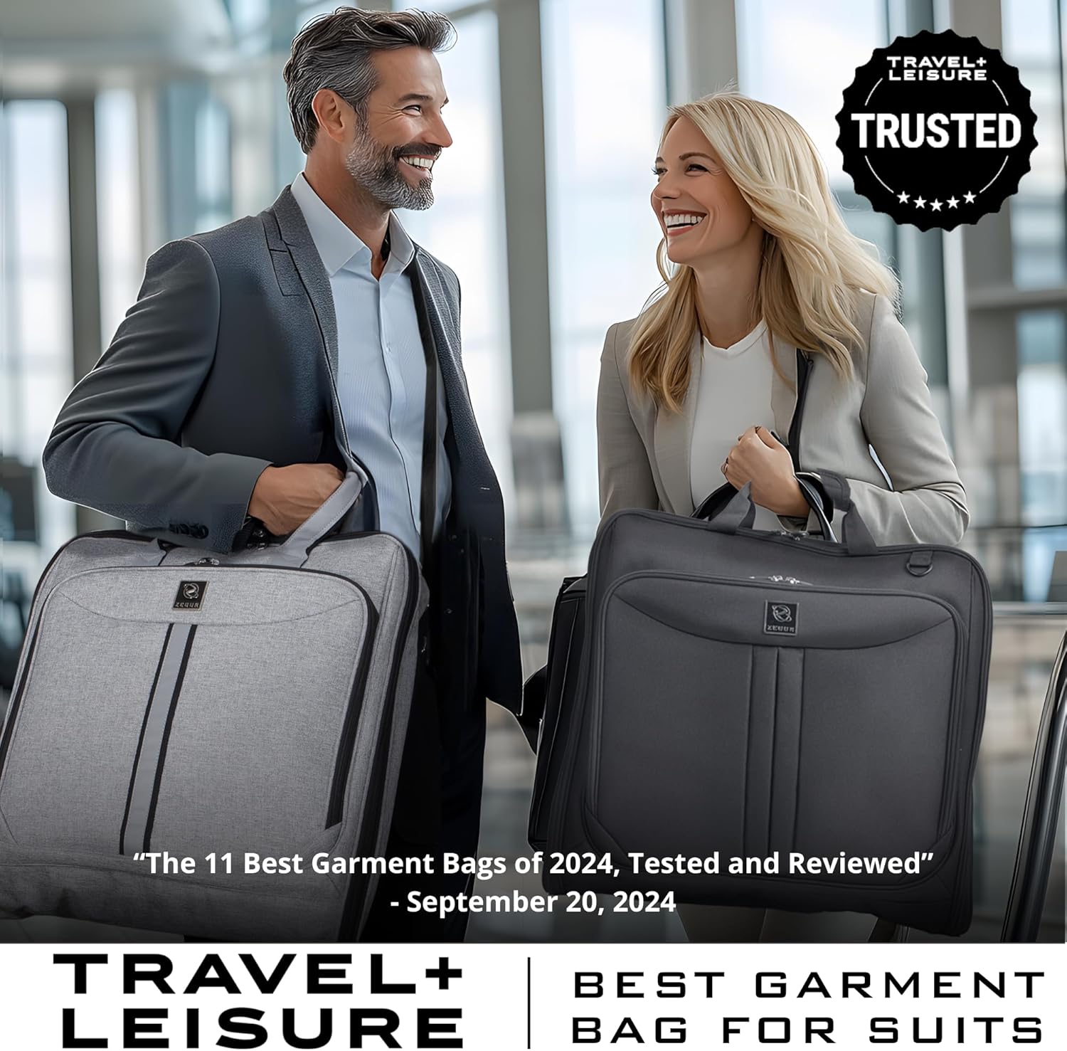 Premium Suit Carry On Garment Bag for Travel & Business Trips With Shoulder Strap - Image 2