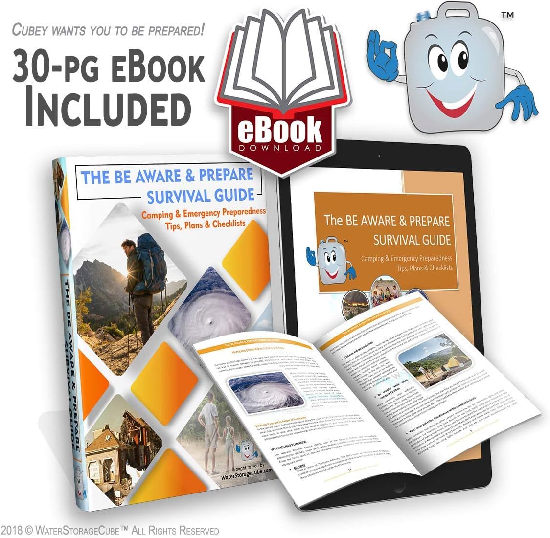 WaterStorageCube BPA Free Collapsible Water Container with Spigot, Camping Water Storage Carrier Jug for Outdoors Hiking Backpack & Survival Kit, Foldable Portable Water Canteen 1.3/2.6/5.3 Gallon - Image 8